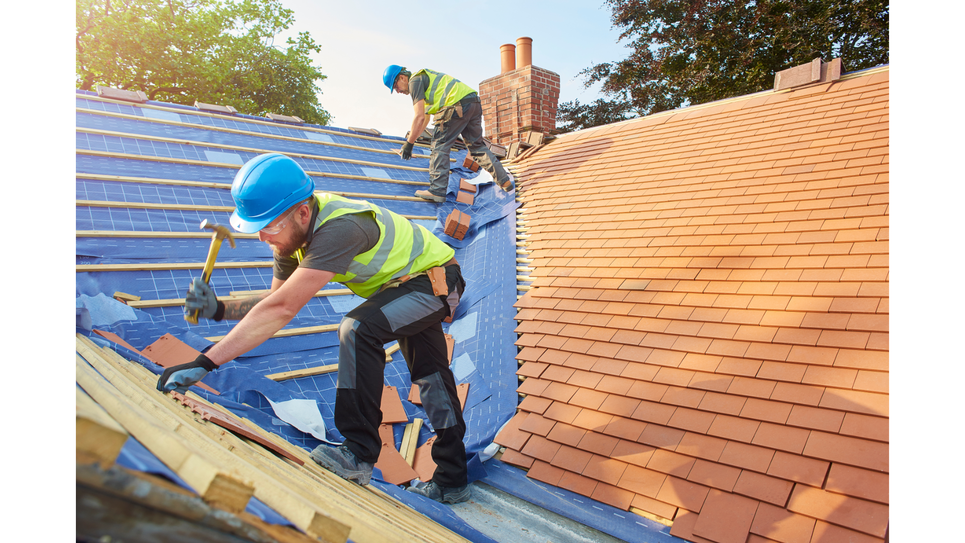Full slate roof replacement project in South London