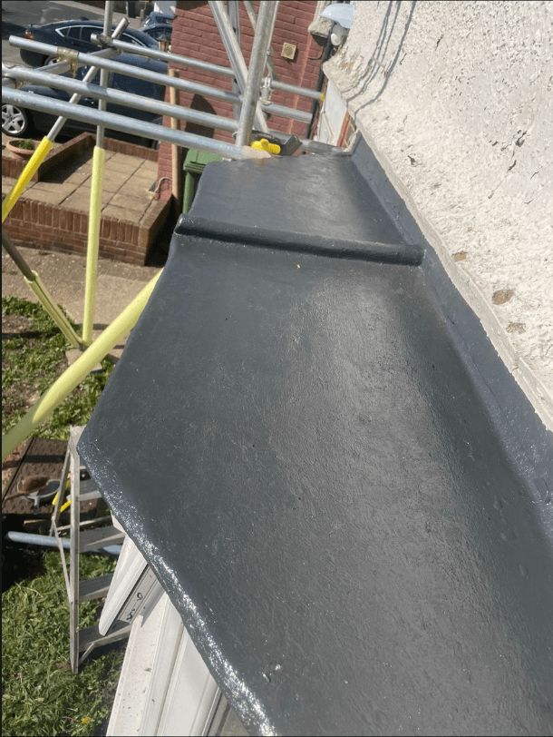 Lead Bay Roof Fibreglass Coating Repair in South London
